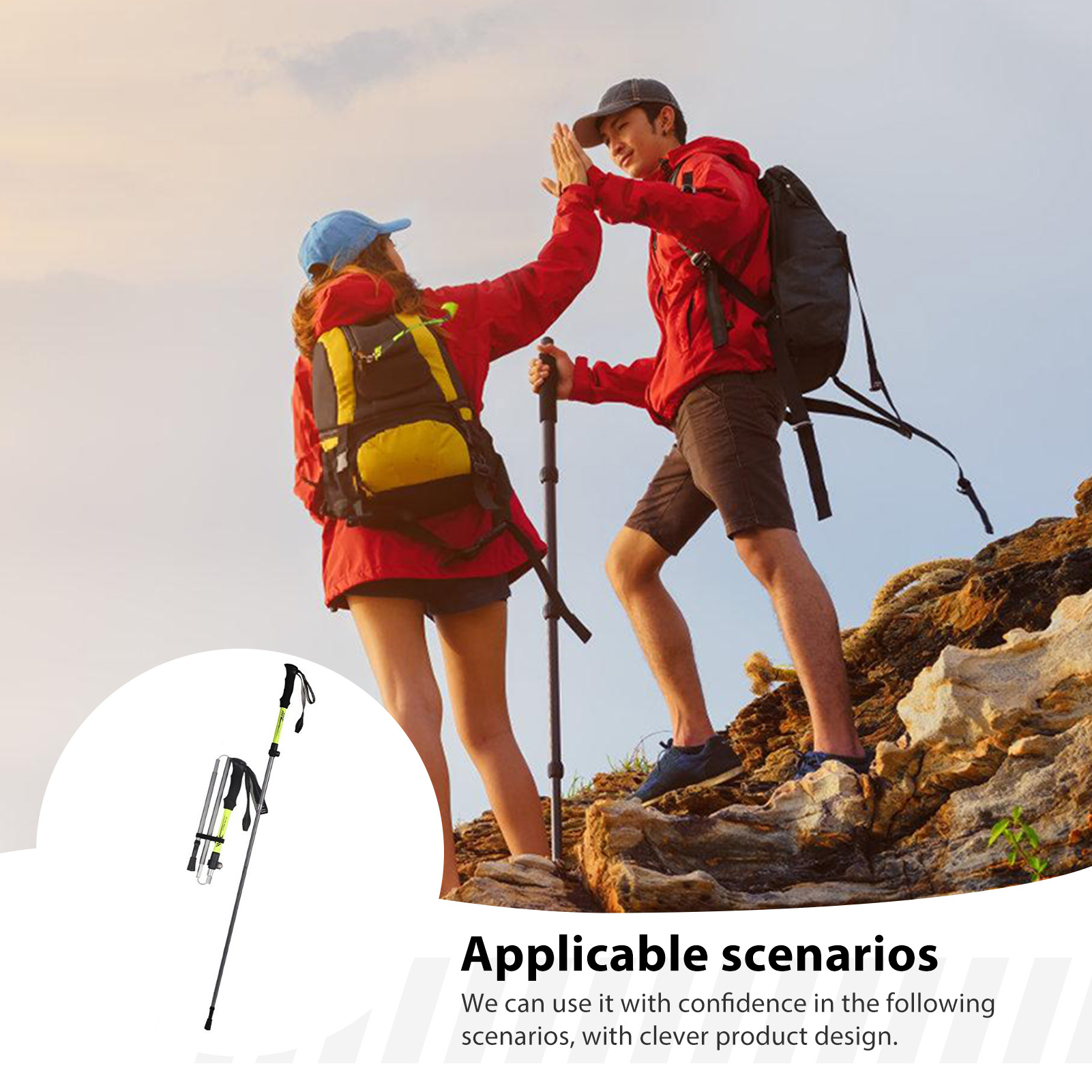 Outdoor Sport Climbing Gear - Алюминиевая треккинговая палка для взрослых, легкая